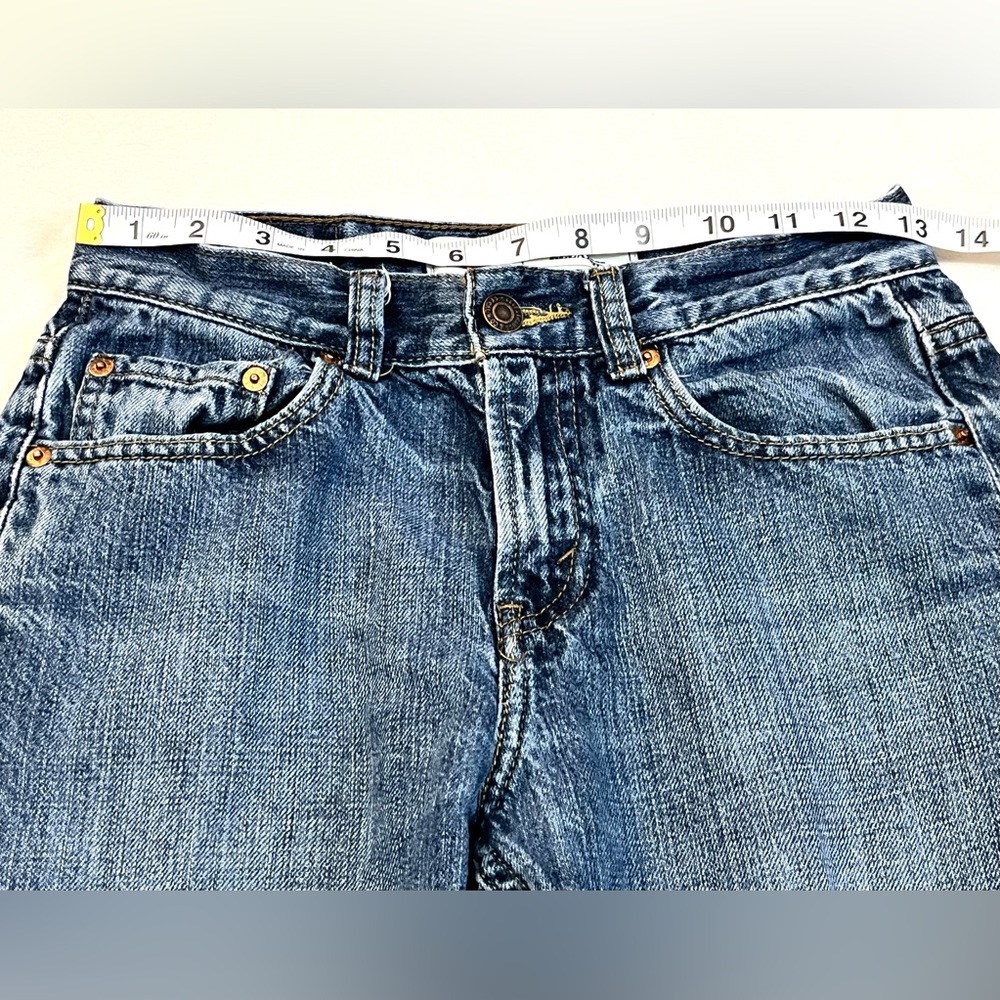 Levi’s 550 Relaxed Boys Classic Blue Denim 100% Cotton Casual Jeans Size 14 Slim - Picture 12 of 16